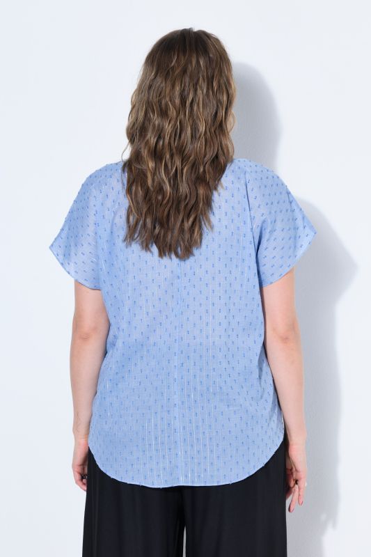 Glitter Stripe Textured Blouse
