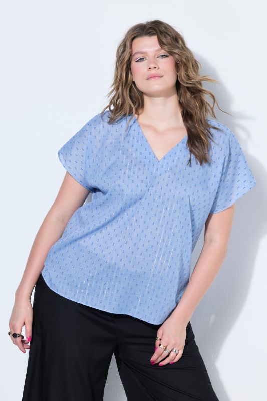 Glitter Stripe Textured Blouse
