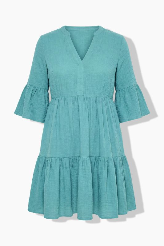 Short Muslin Ruffle Dress