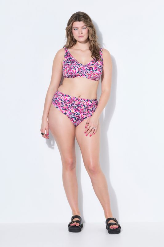 Groovy Flower Print Bikini Top
