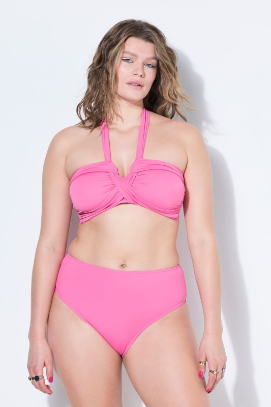 Halter Neck Draped Bikini Top