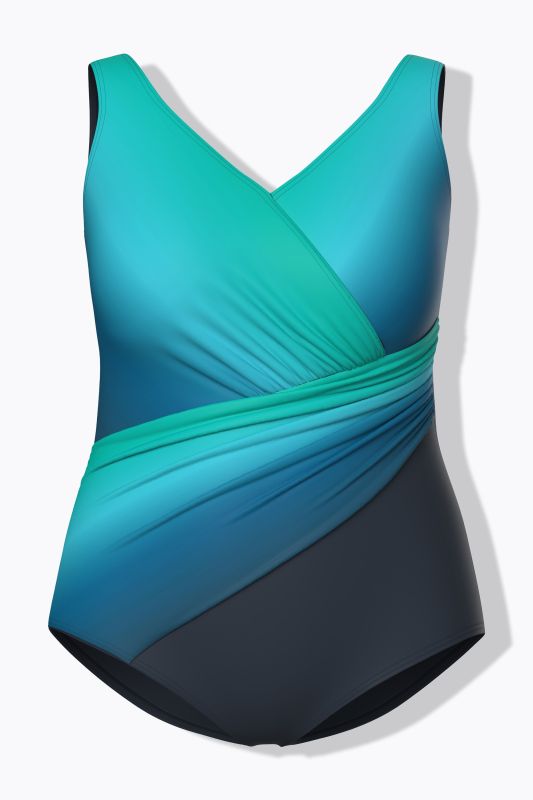 Ombre Wrap Look Swimsuit