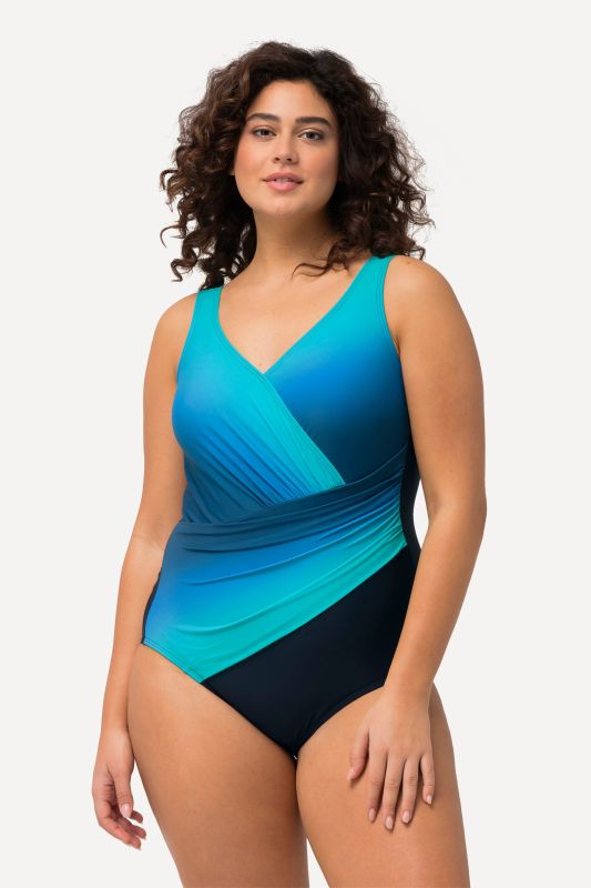 Ombre Wrap Look Swimsuit