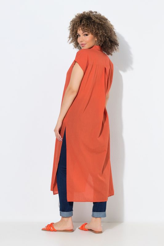 Cap Sleeve Button Down Shirt Dress