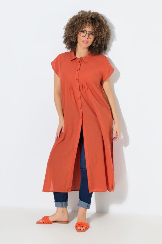 Cap Sleeve Button Down Shirt Dress