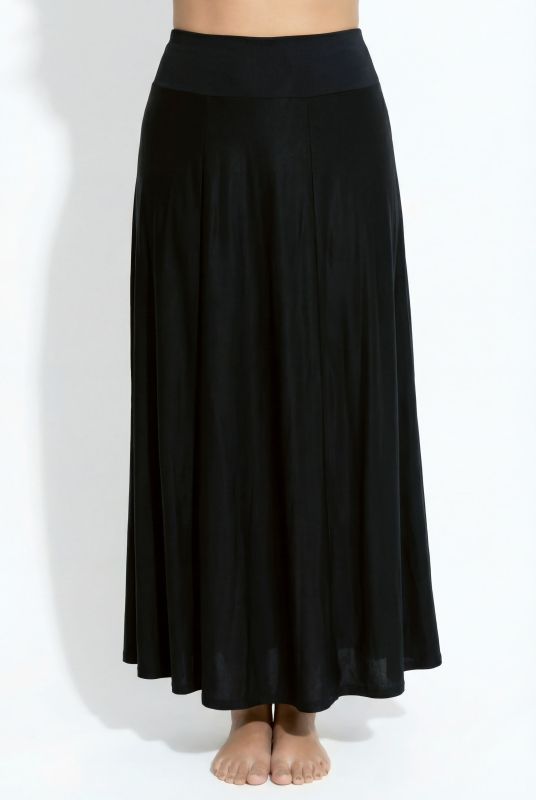 Sheer Elastic Waist Maxi Skirt