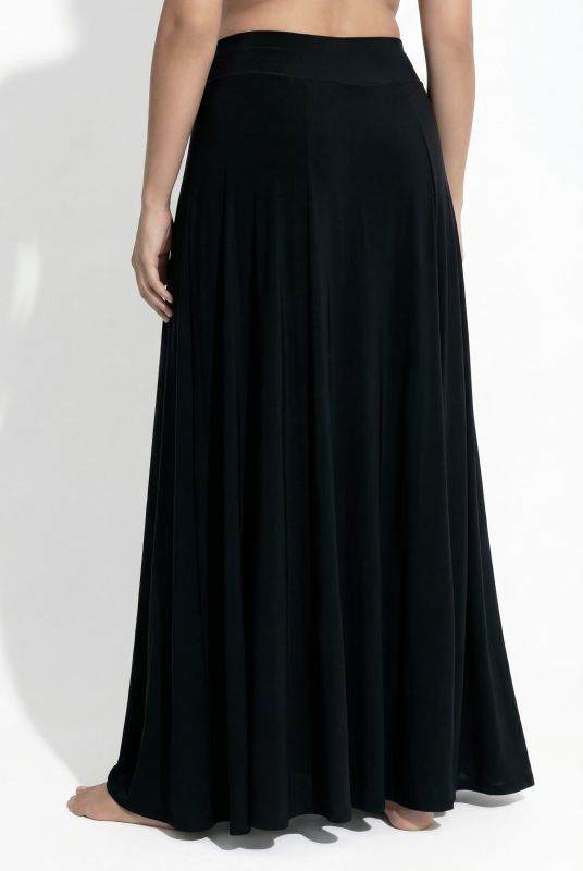 Sheer Elastic Waist Maxi Skirt