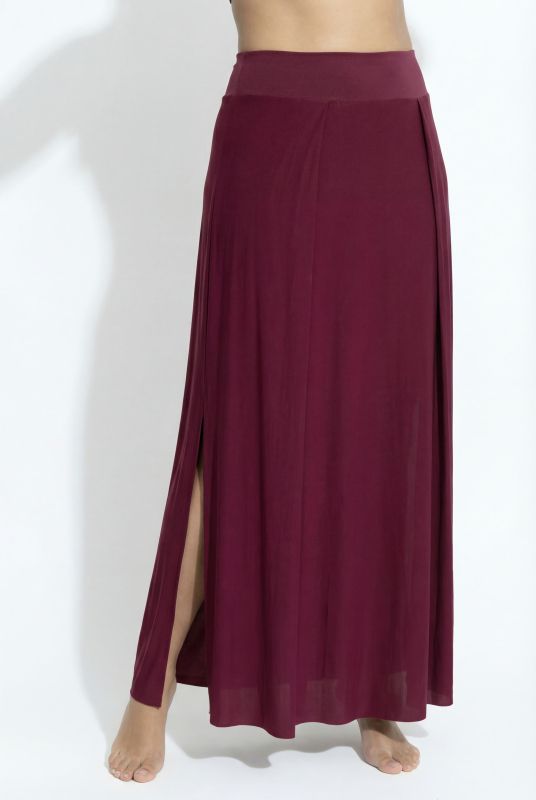 Sheer Elastic Waist Maxi Skirt