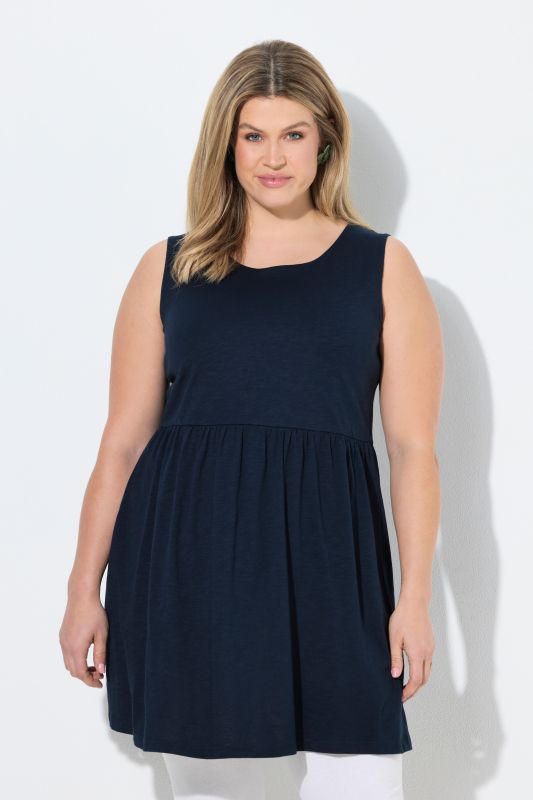 Eco Cotton Empire Waist Sleeveless Knit Tunic
