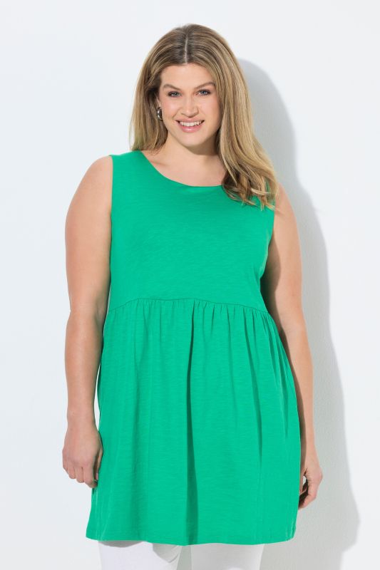 Eco Cotton Empire Waist Sleeveless Knit Tunic