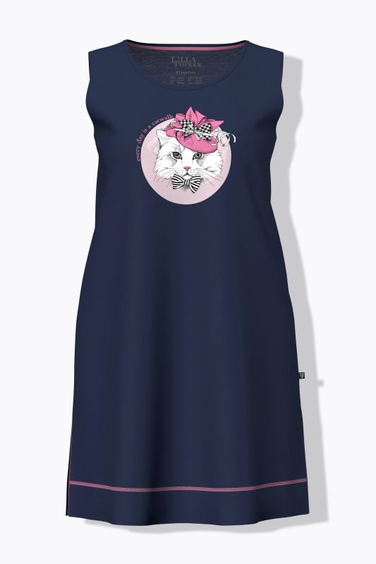 Нощница с принт на котка