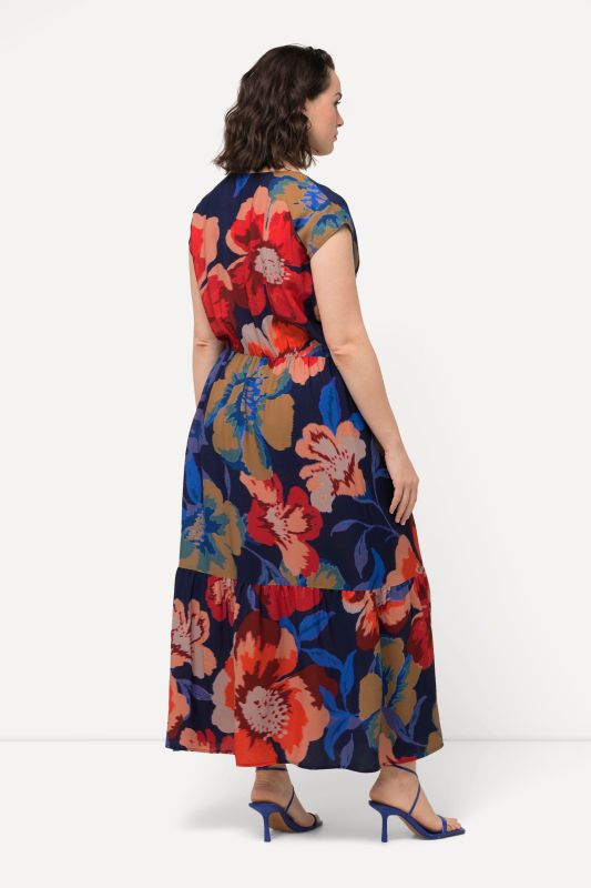 Floral Cap Sleeve Maxi Dress