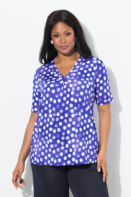 Polka dot Short Sleeve Slinky Top