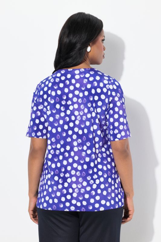 Polka dot Short Sleeve Slinky Top