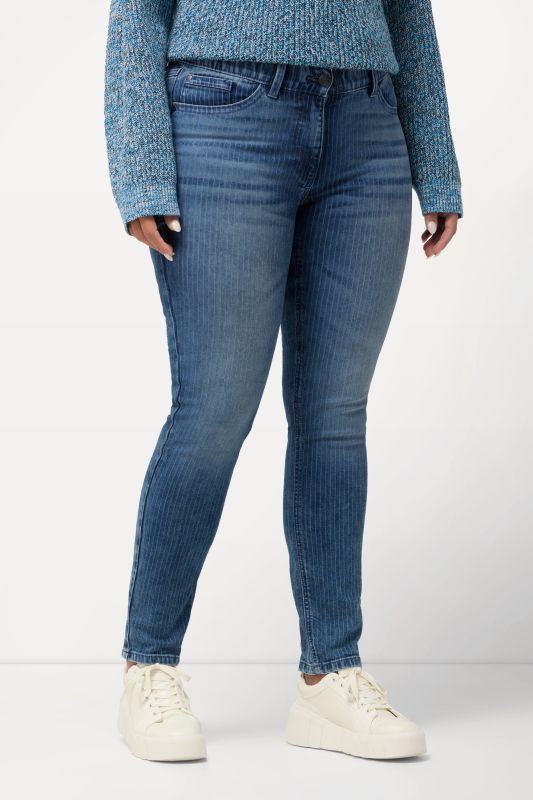 Textured Stripe Sarah Slim Fit Jeans