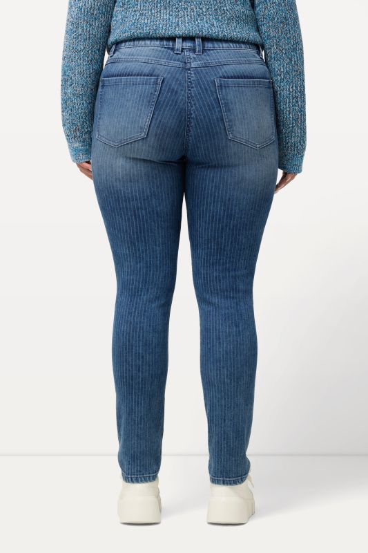 Textured Stripe Sarah Slim Fit Jeans
