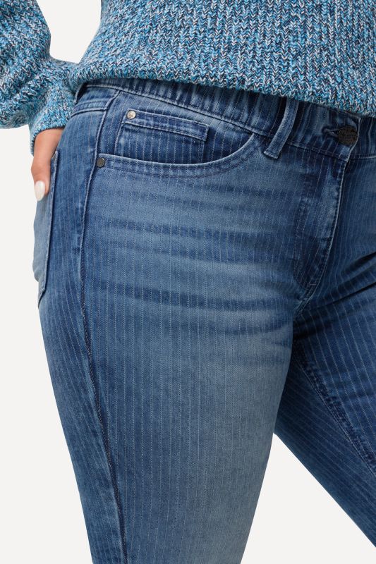 Textured Stripe Sarah Slim Fit Jeans