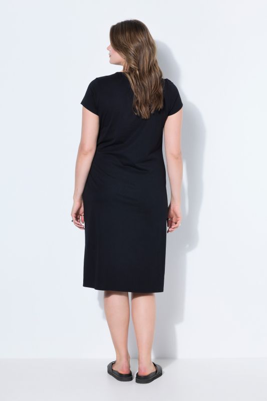 Tie Waist Midi Jersey Dress