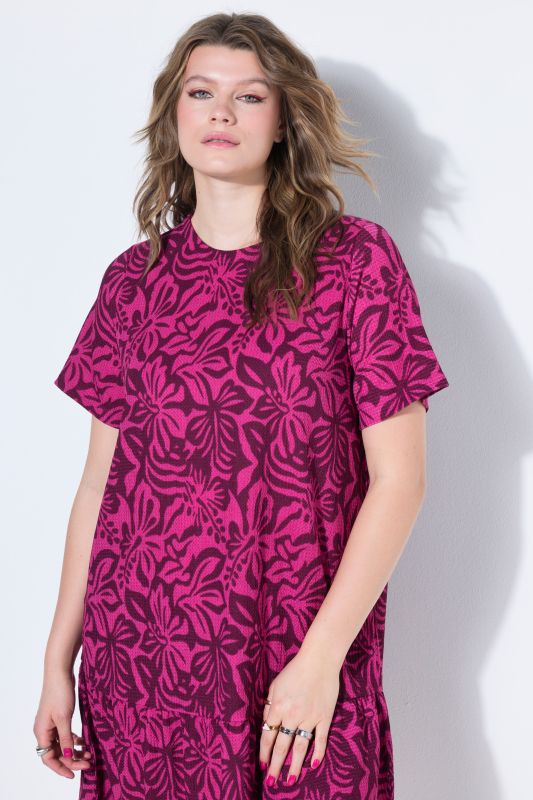 Textured Floral Dress