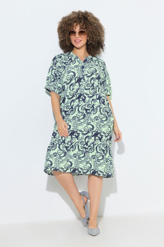 Floral Paisley Short Sleeve Muslin Dress