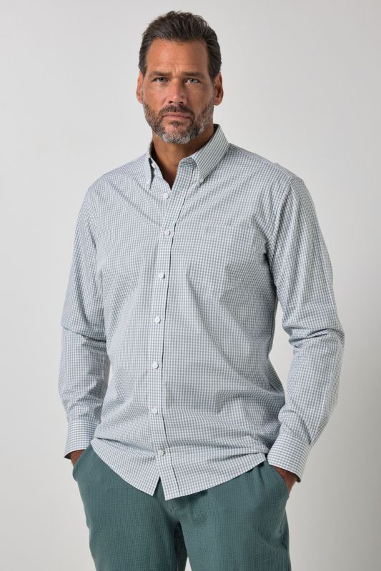 Easy Care Button Down Collar Comfort Fit Check Shirt