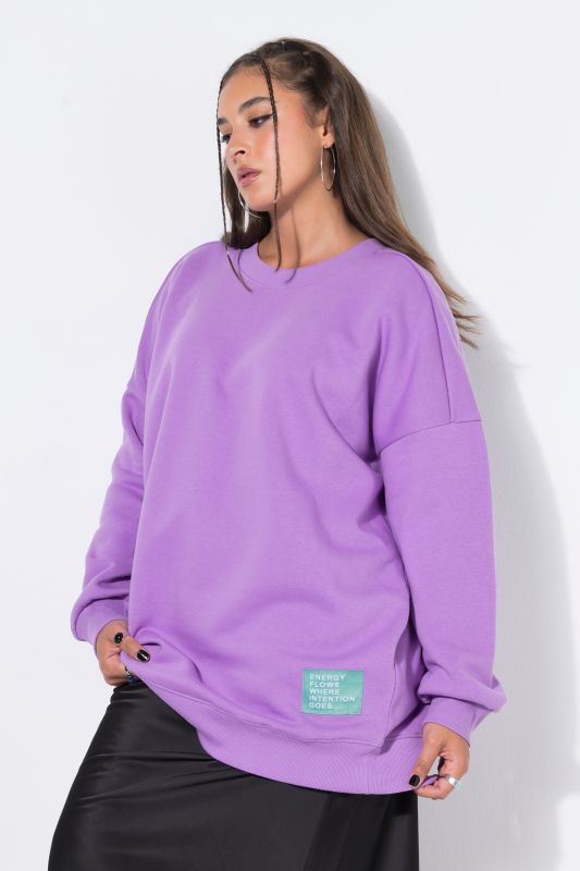 Statement Patch Long Sleeve Sweatshirt