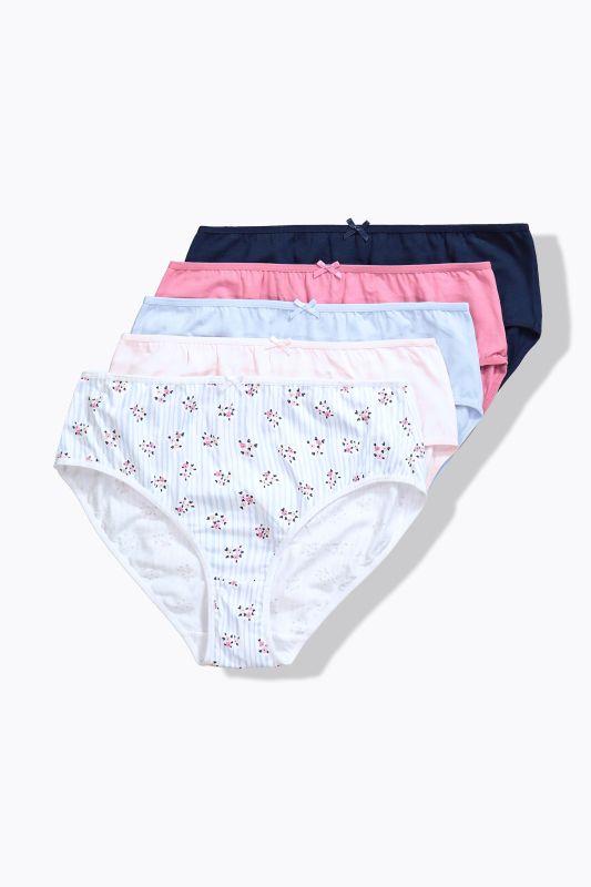 6 Pack of Panties- Floral Stripe