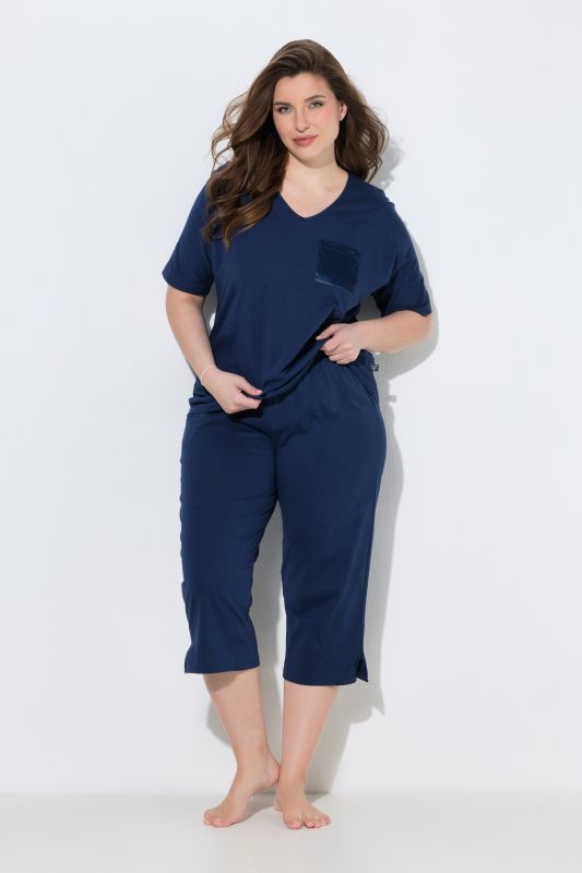 Satin Pocket Shortie Pajama Set