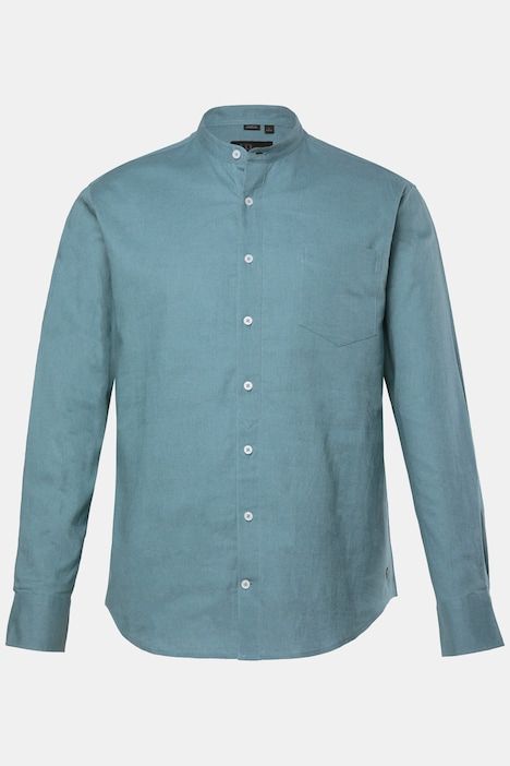 Long Sleeve Linen Blend Shirt