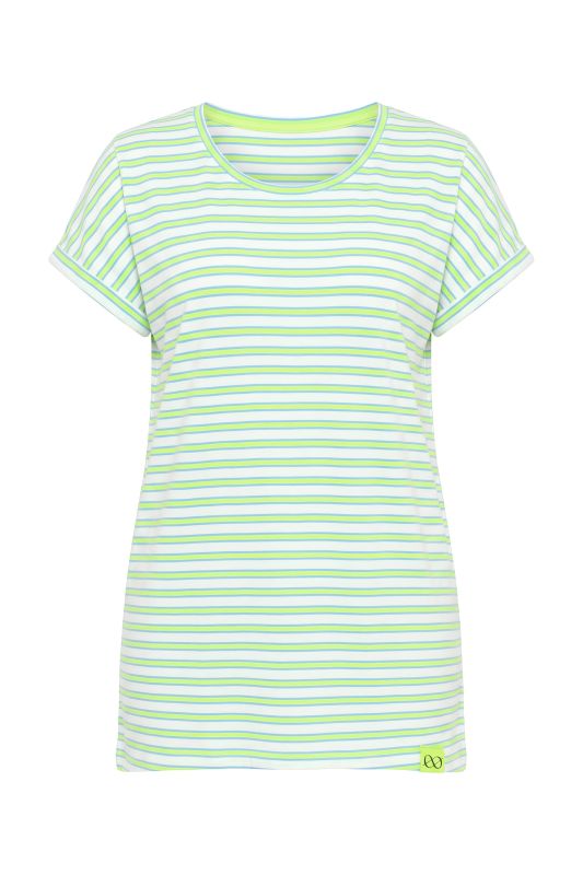 Striped Cap Sleeve Knit Tunic