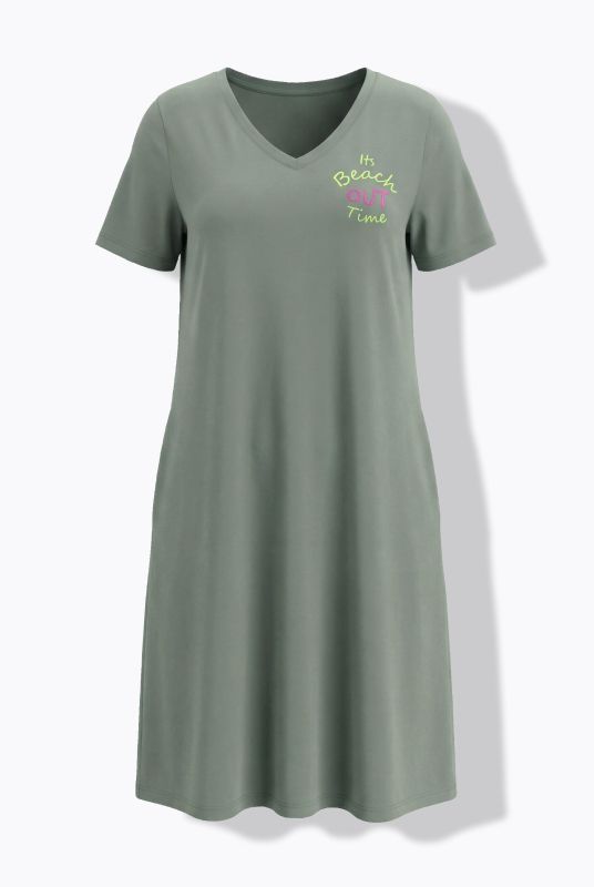 Beach Time Short Sleeve T-Shirt Dress