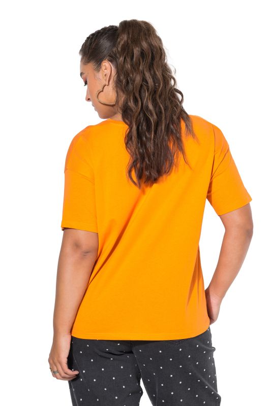 Round Neck Short Sleeve Relaxed Fit Cotton Tee
