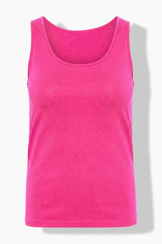 Basic Scoop Neck Cotton Stretch Tank Top