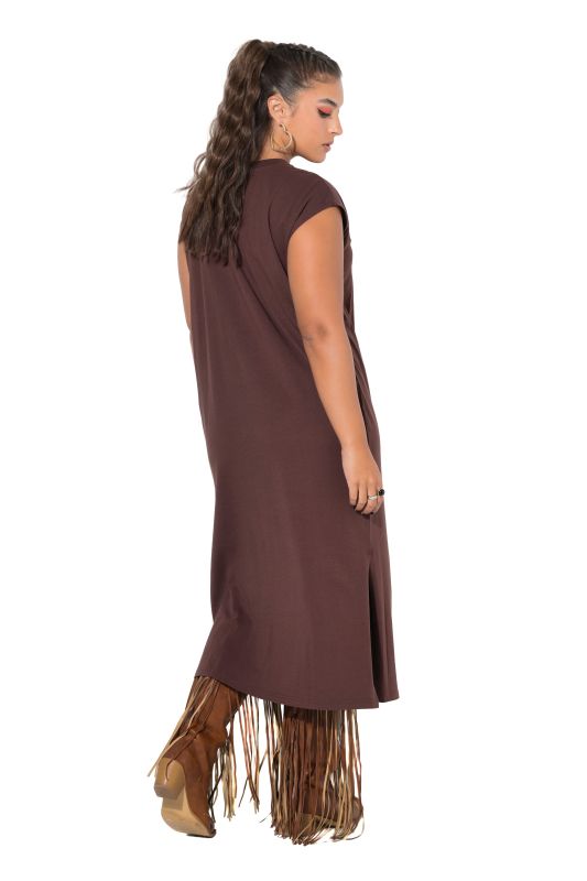 Classic Cap Sleeve Oversized  Fit Jersey Dress