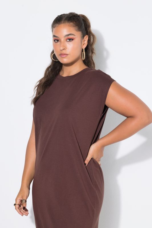 Classic Cap Sleeve Oversized  Fit Jersey Dress