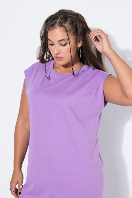 Classic Cap Sleeve Oversized  Fit Jersey Dress