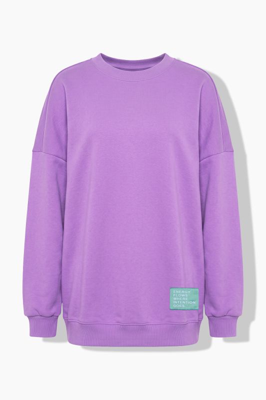 Statement Patch Long Sleeve Sweatshirt