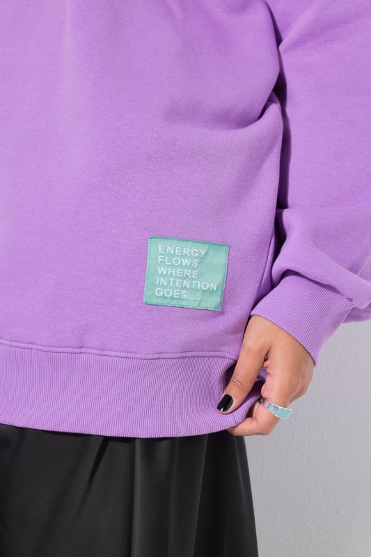 Statement Patch Long Sleeve Sweatshirt