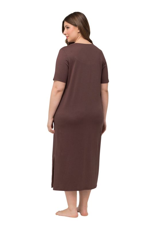 Eyelet Trim V-Neck Super Soft Cotton Blend Nightgown