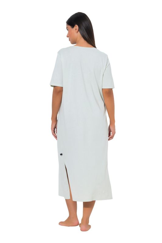 Eyelet Trim V-Neck Super Soft Cotton Blend Nightgown