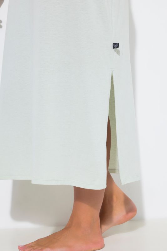 Eyelet Trim V-Neck Super Soft Cotton Blend Nightgown