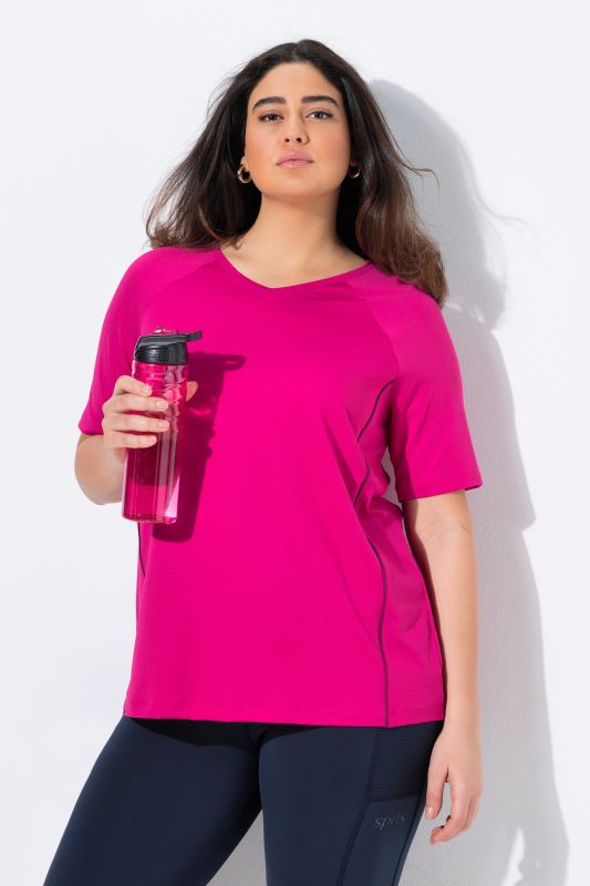 Piping Accent Functional UVP 50+ Stretch Knit Top