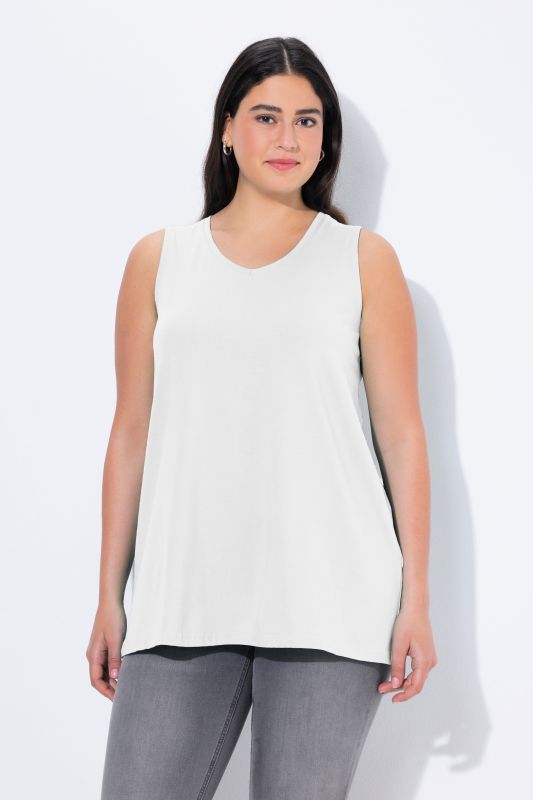 Essential V-Neck Stretch Cotton Tank