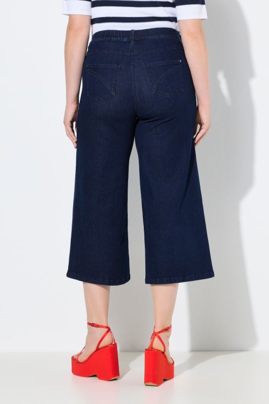 Marlene Soft Denim Cropped Culotte Jeans