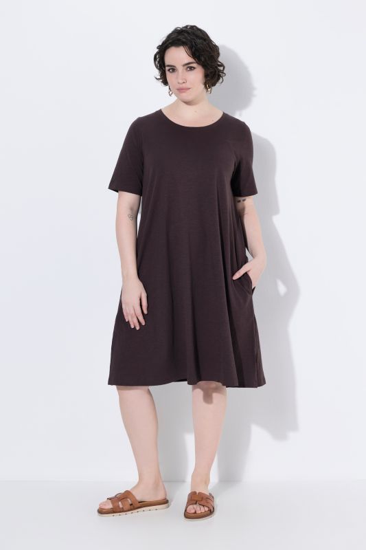 Short Sleeve Jersey Midi Dress