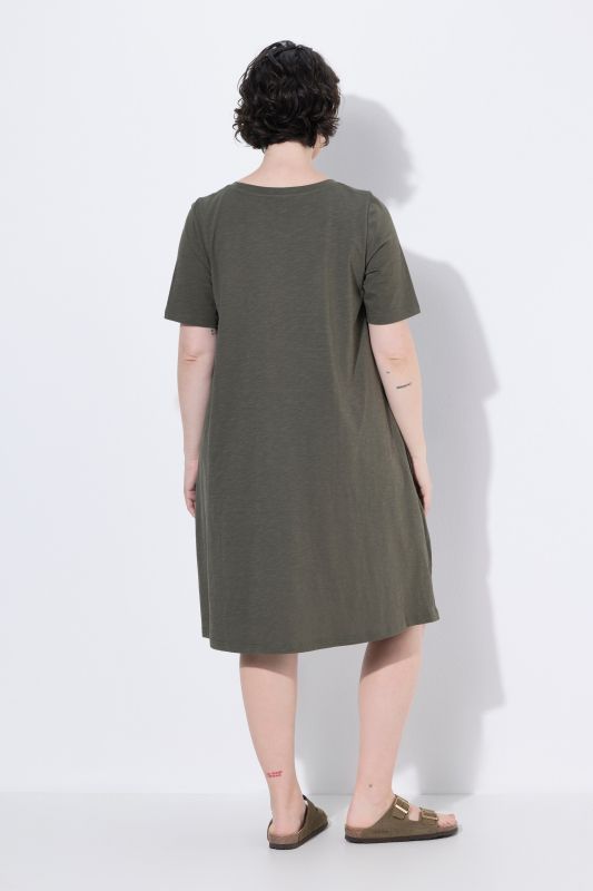 Short Sleeve Jersey Midi Dress
