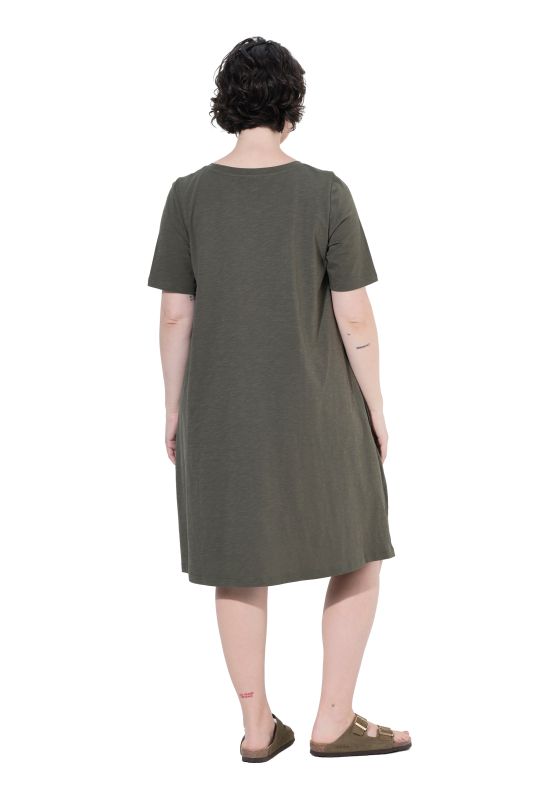 Short Sleeve Jersey Midi Dress