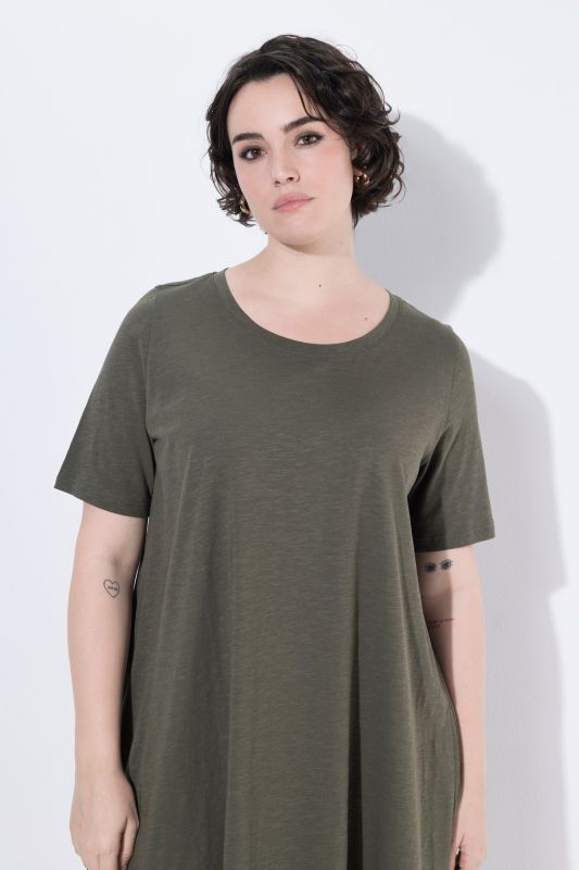 Short Sleeve Jersey Midi Dress