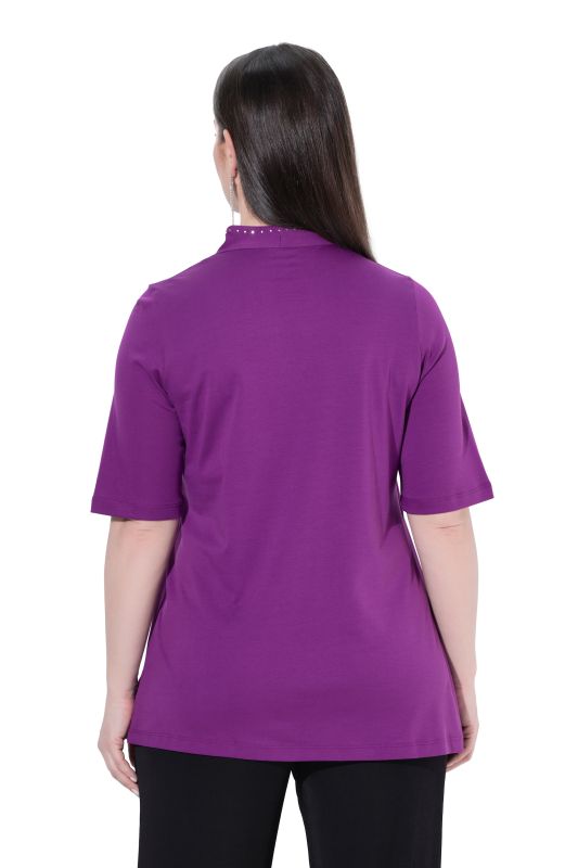 Rhinestone V-Neck Pima Cotton Tee