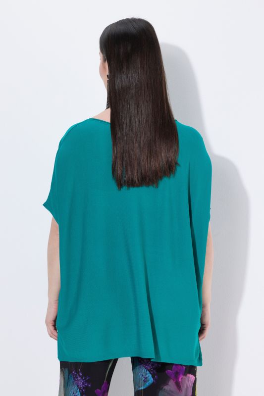 Batwing Sleeve Boat Neck Sweater